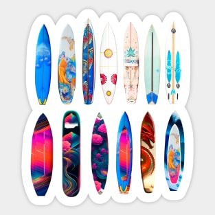 Surf and Boards Sticker